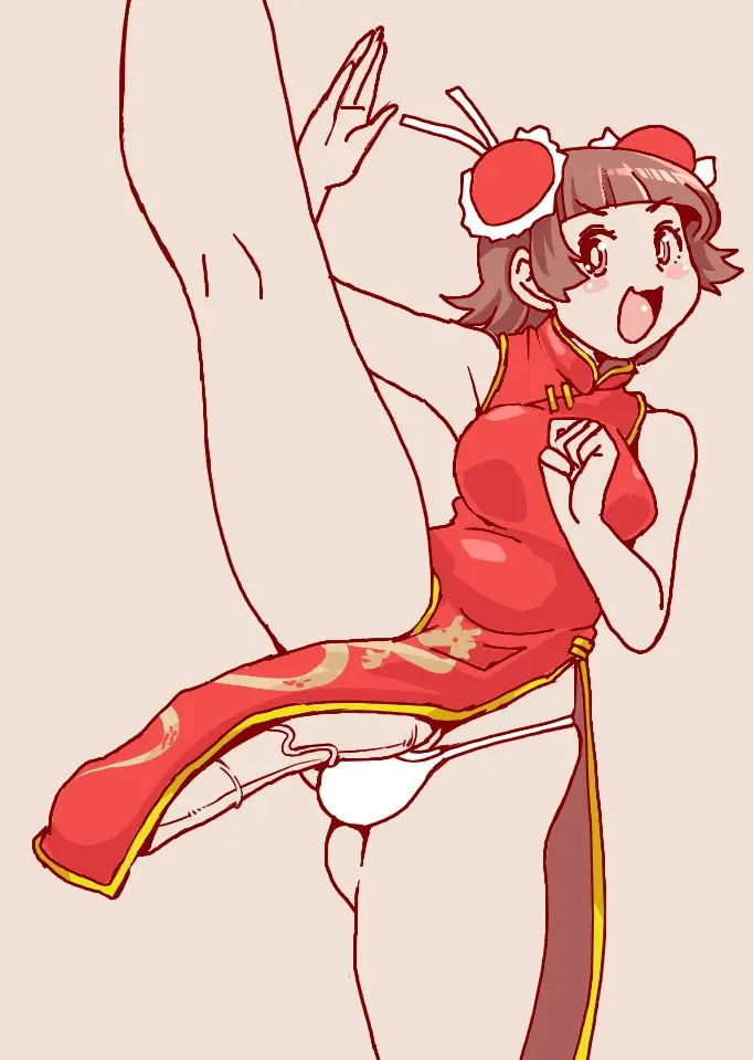 Image 2023,breasts,clothed,clothing,female,human,light_skin,long_hair,mostly_clothed,solo,standing,bangs,penis,short_hair,panties,1futa,erection,futanari,intersex,light-skinned_futa,balls,huge_cock,futa_only,brown_hair,dark-skinned_female,erection_under_clothes,dickgirl,hyper_penis,gigantic_penis,tenting,chinese_clothes,chinese_dress,pelvic_curtain,vertical_splits,balls_in_panties,restricted_palette,nonameinsect