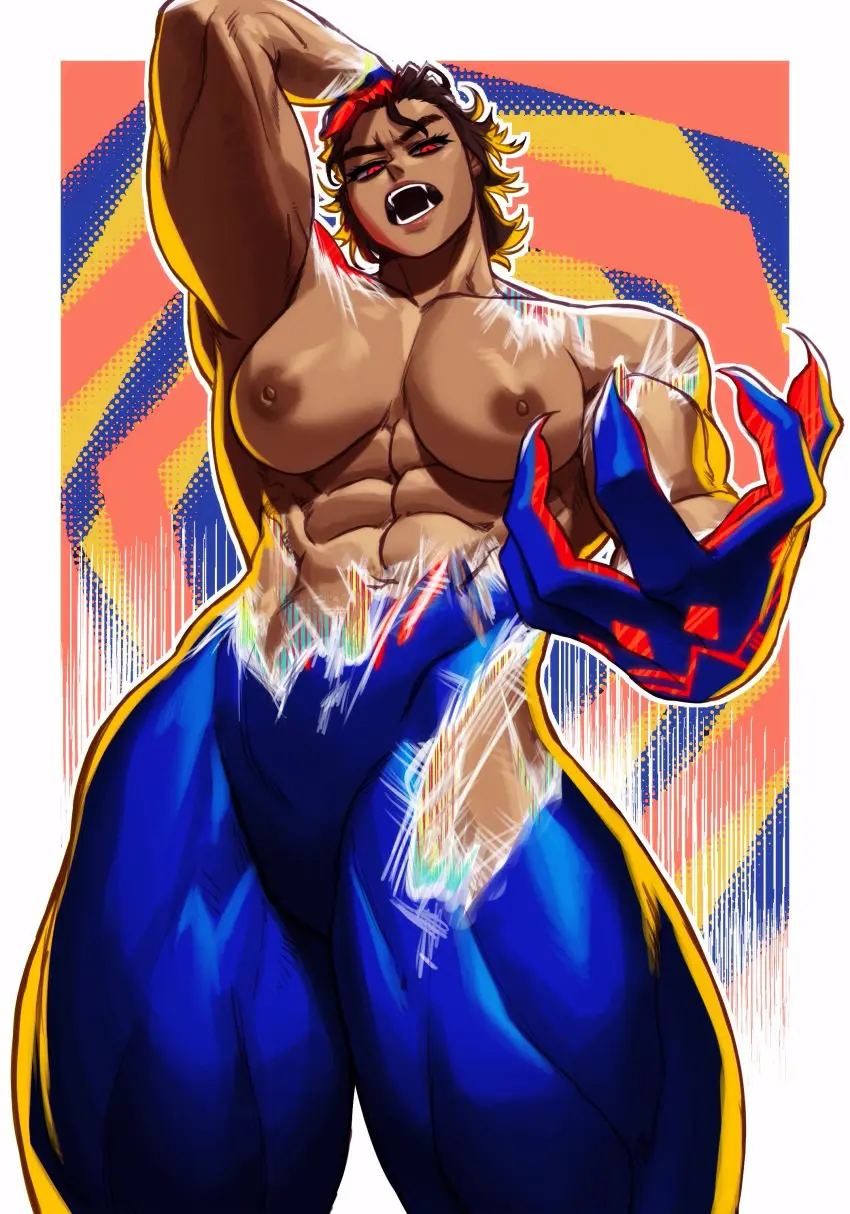 Image 1girls,big_breasts,breasts,female,female_only,looking_at_viewer,nipples,open_mouth,red_eyes,solo,athletic,muscular,areolae,tagme,brown_hair,fangs,athletic_female,muscular_female,rule_63,muscles,marvel,marvel_comics,muscular_arms,muscular_thighs,spider-man_(series),sharp_fingernails,very_high_resolution,spider-man:_across_the_spider-verse,miguel_o'hara,spider-man_2099,spider-woman_2099,sotcho,scotchmo