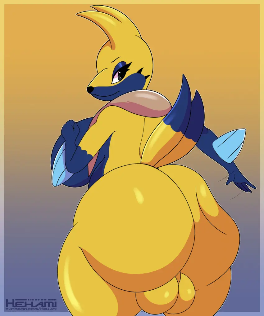 Image big_breasts,breasts,hi_res,simple_background,solo,pokemon,pokemon_(species),ass,big_butt,bottom_heavy,huge_ass,thick_thighs,futanari,intersex,balls,anthro,gradient_background,nintendo,slightly_chubby,genitals,generation_4_pokemon,backsack,butt_slap,slap,hexami,floatzel,lerato_(ninjadougie)