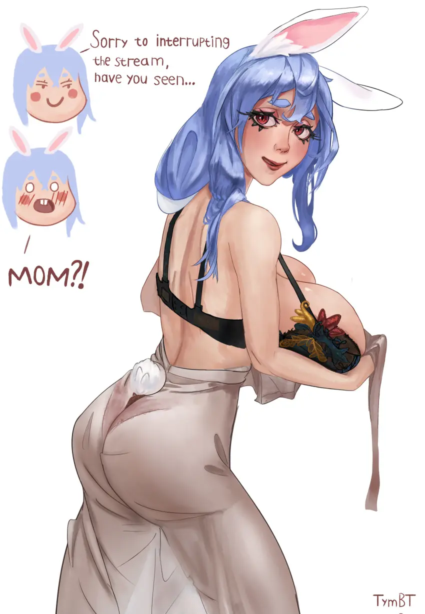 Image bra,milf,virtual_youtuber,blonde_hair,hololive,hololive_fantasy,hololive_japan,pekomama,tymbt