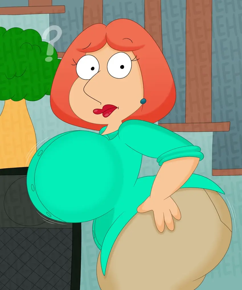 Image big_breasts,breasts,female,looking_at_viewer,big_ass,voluptuous,milf,sideboob,huge_breasts,2024,?,fully_clothed,confused,question_mark,family_guy,lois_griffin,3barts