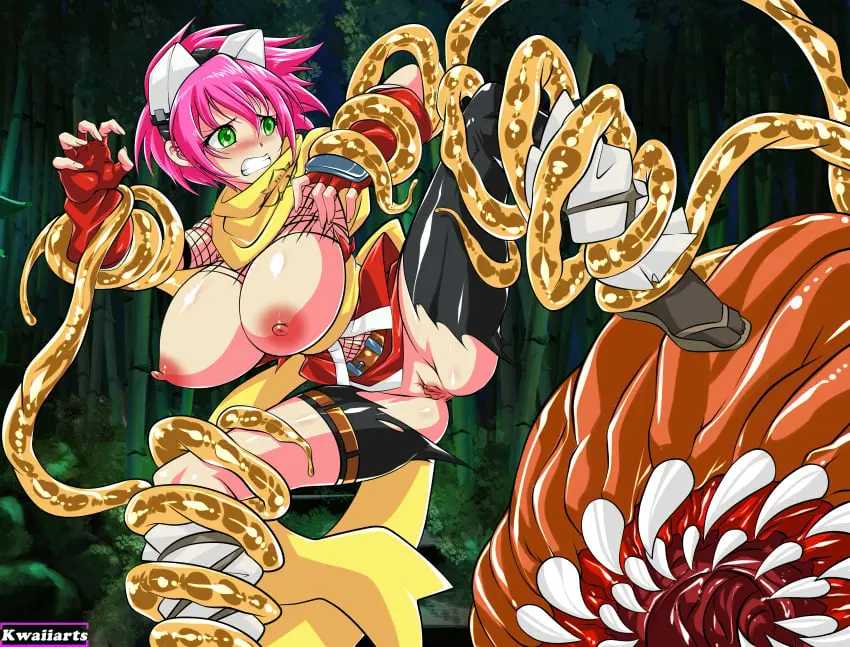 Image big_breasts,breasts,female,nipples,pussy,pink_hair,green_eyes,tentacle_rape,ninja,nintendo_ds,ninja_girl,dsgame_(studio),izuna,kwaiiarts,legend_of_the_unemployed_ninja