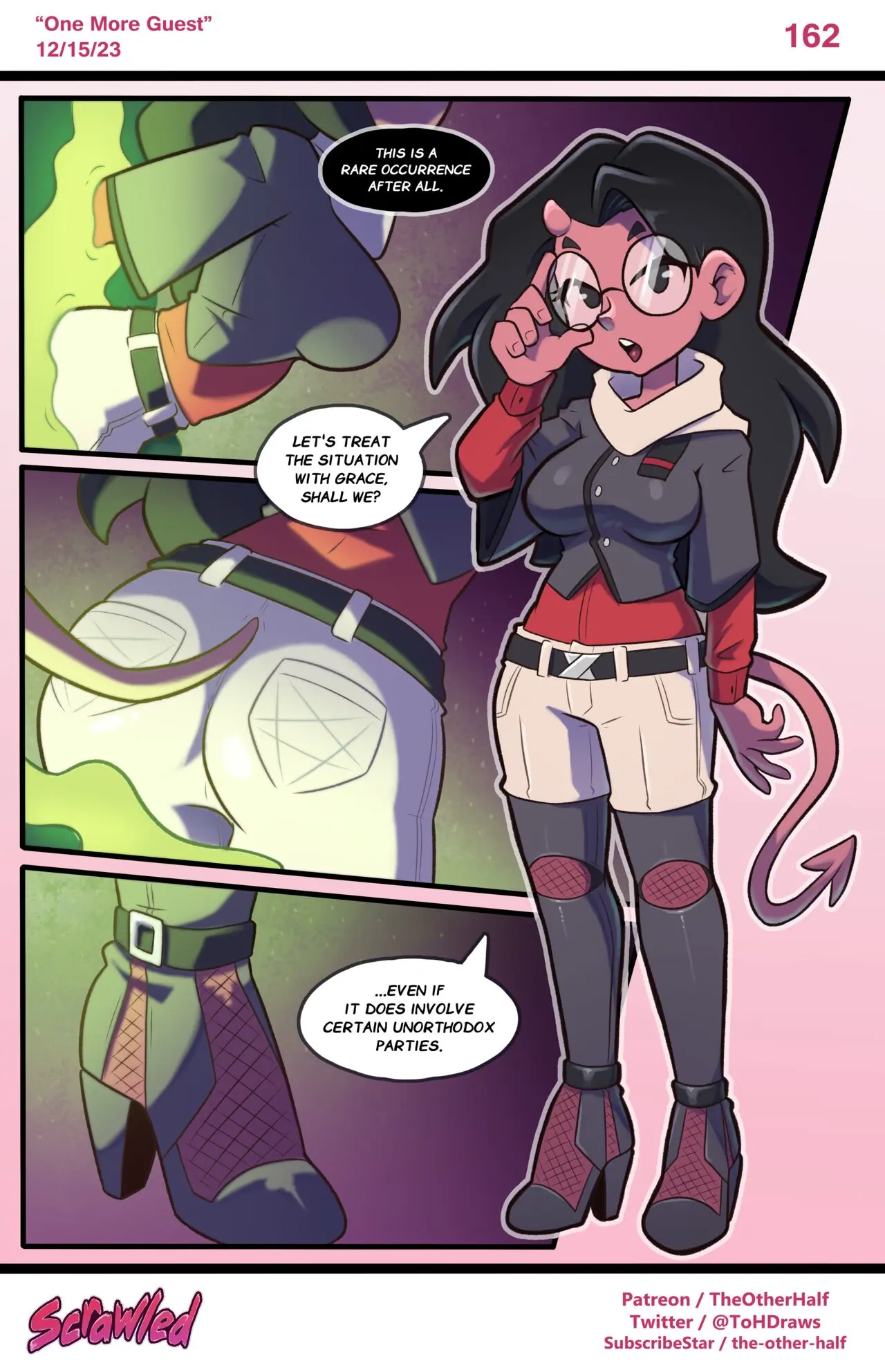 Image female,text,tagme,demon_girl,comic,english_text,comic_panel,the_other_half,scrawled,page_162