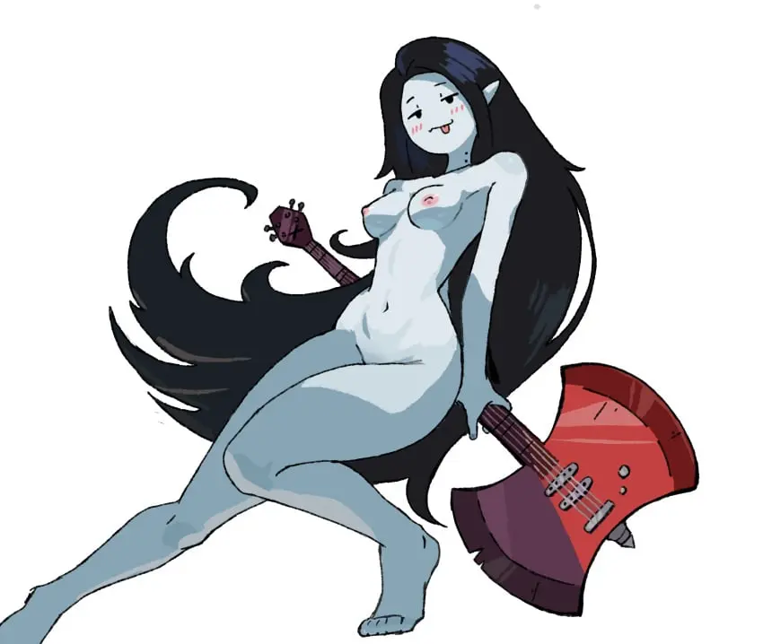 Image 1girls,blush,breasts,female,long_hair,very_long_hair,white_background,black_hair,nude,tongue_out,small_breasts,thick_thighs,thighs,barefoot,feet,pink_nipples,nude_female,tagme,completely_nude,naked,pointy_ears,half-closed_eyes,curvy,curvy_female,curvy_figure,pose,posing,completely_nude_female,vampire,vampire_girl,holding_object,blushing_at_viewer,skinny,naked_female,posing_for_the_viewer,small_boobs,blush_lines,blushing,adventure_time,cartoon_network,grey_skin,curvaceous_figure,good_artwork,posing_for_picture,marceline,guitar,wersman,holding_guitar