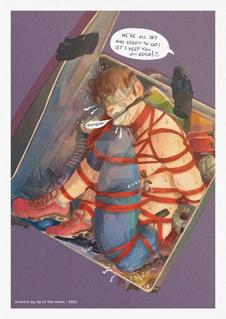 Image 1boy,male,male_only,tagme,restrained,captured,rape,sweaty_body,male_focus,solo_male,blindfold,blindfolded,gag,vibrator,ropes,vibrator_on_penis,kidnapped,male_rape_victim,cloth_gag,vibrator_on_nipple,shibari,running_shoes,luggage,suitcase_bondage,raped_male,bullet_vibrator,bullet_vibrator_in_ass,car_trunk,inside_luggage,jogger,jogging_pants,nipple_clips,no_upper_wear,sent_off,taped_eyes,tipofthemoon