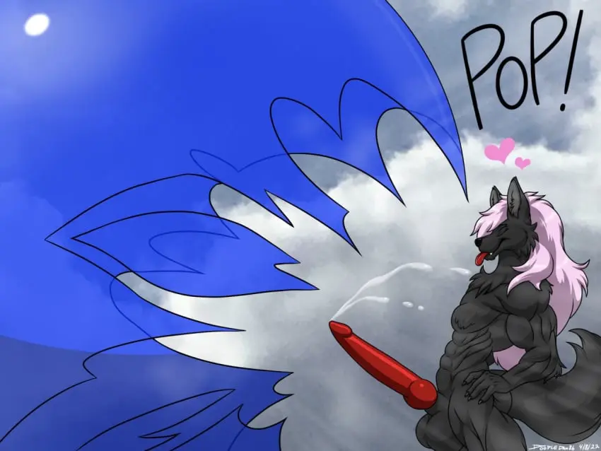 Image long_hair,solo,cum,male,penis,tail,tongue_out,tongue,muscular,muscular_male,male_only,balls,hair,pink_hair,anthro,pink_eyes,testicles,closed_eyes,genital_fluids,orgasm,canid,canine,fur,genitals,mammal,wolf,black_body,heart,animal_genitalia,animal_penis,canine_penis,black_fur,hearts,sequence,balloon,doodledan86,wolfdan86,balloon_fetish,balloon_fucking,balloon_popping
