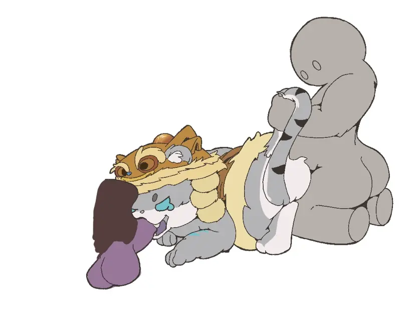 Image male,furry,humanoid,male/male,2d,2d_artwork,group,blank_background,mengerduo