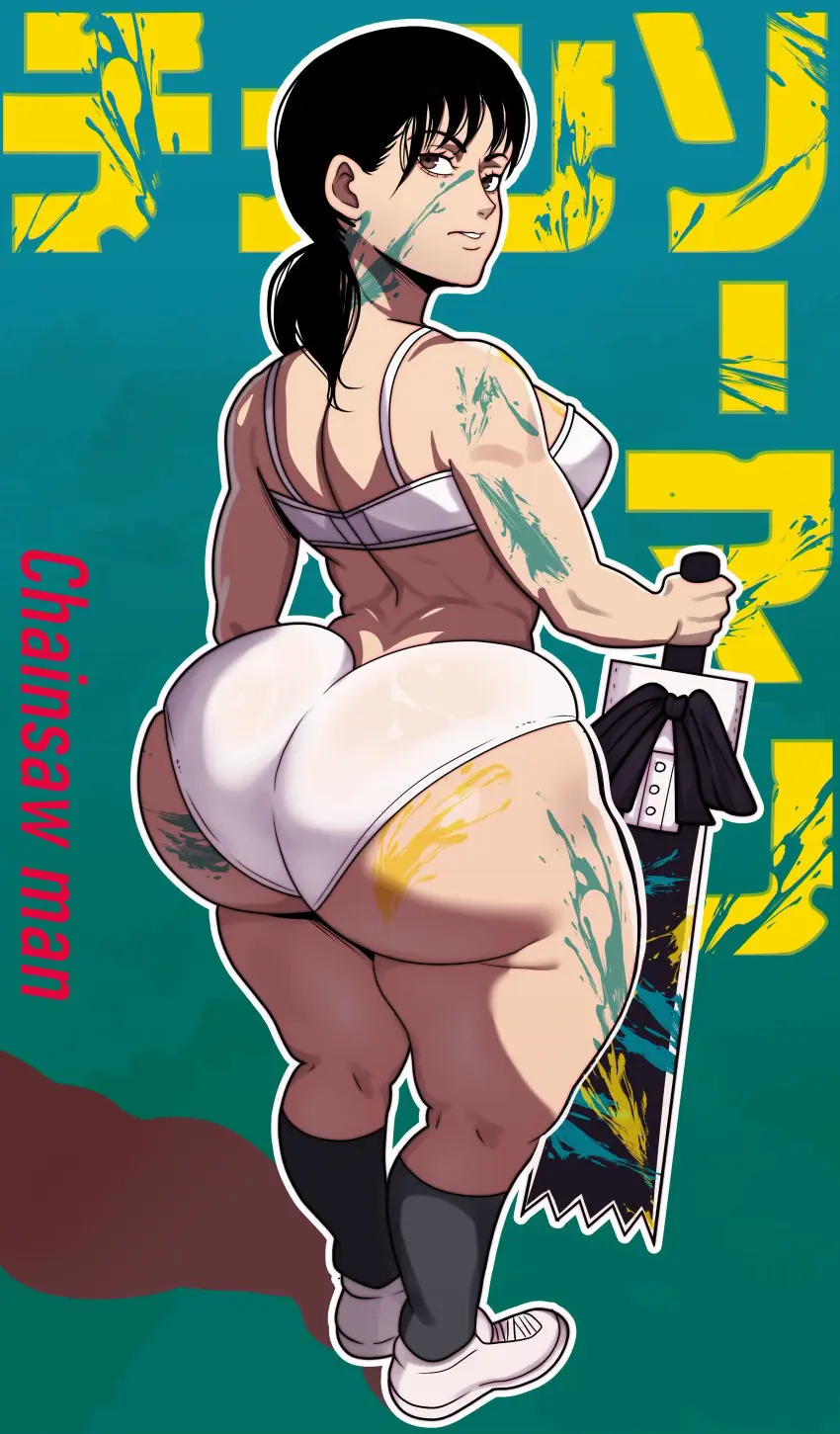 Image 1girls,big_breasts,breasts,female,female_only,large_breasts,looking_at_viewer,solo,black_hair,yellow_eyes,bra,underwear,ass,big_ass,big_butt,huge_ass,looking_back,thick_thighs,thighs,wide_hips,sideboob,solo_female,solo_focus,white_underwear,fat_ass,thick_ass,white_panties,large_ass,commission,chainsaw_man,sword,ass_bigger_than_head,mitaka_asa,freshnsfw