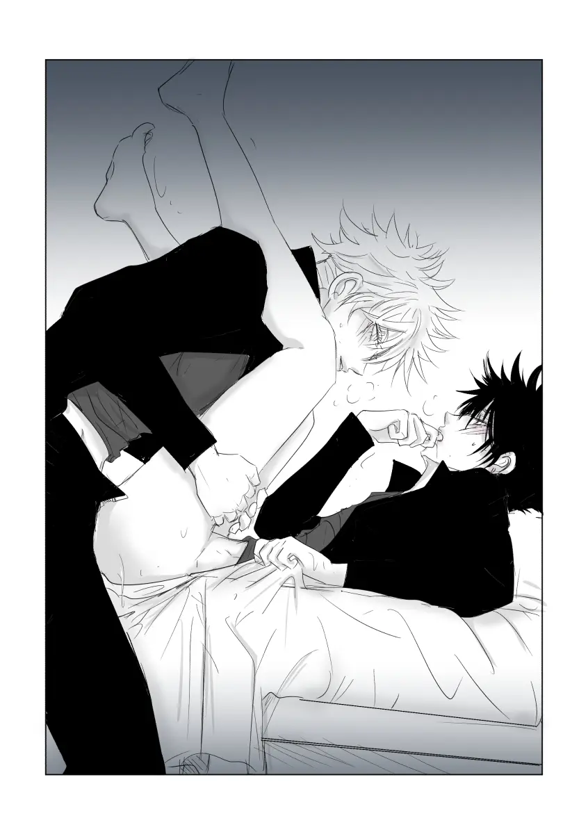 Image male,2boys,anal,anal_sex,male/male,male_only,yaoi,gay,legs_up,male_penetrating,male_penetrated,male_penetrating_male,clothed_sex,jujutsu_kaisen,satoru_gojo,fushiguro_megumi