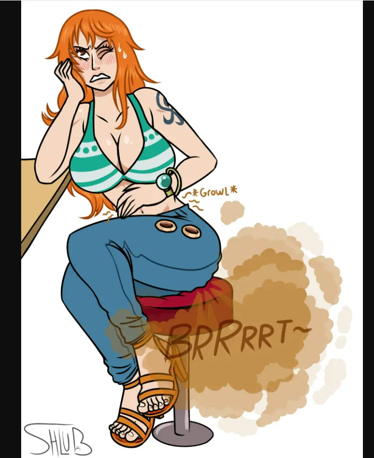 Image female,female_only,one_piece,nami_(one_piece),post-timeskip,tagme,artist_request,fart