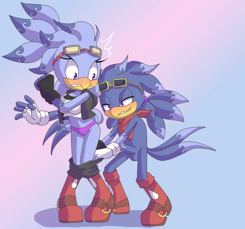 Image blush,clothing,female,hi_res,gloves,male,penis,tail,panties,underwear,duo,erection,humanoid,embarrassed,eyewear,male/female,feathers,anthro,sunglasses_on_head,footwear,genitals,jacket,forced,sega,sonic_(series),sonic_the_hedgehog_(series),avian,bird,boots,topwear,eyewear_on_head,goggles,goggles_on_head,handwear,fan_character,sunglasses,brother_(lore),brother_and_sister_(lore),incest_(lore),sibling_(lore),sister_(lore),questionable_consent,tail_feathers,accipitrid,accipitriform,print_clothing,twins_(lore),assisted_exposure,kerchief,forced_exposure,twincest_(lore),bandana,pantsing,print_panties,print_underwear,angelofhapiness,squall_the_hawk,tidal_the_hawk