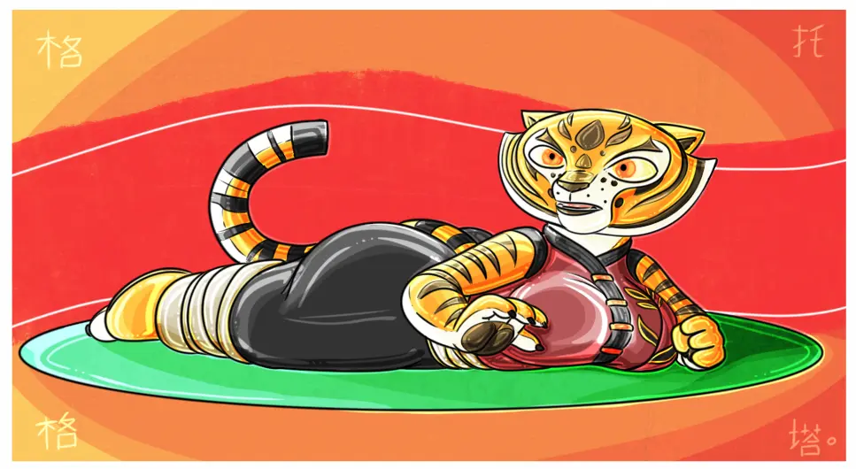 Image big_breasts,breasts,clothed,clothing,female,solo,ass,big_butt,anthro,mammal,glistening,glistening_body,felid,pantherine,tiger,dreamworks,kung_fu_panda,master_tigress,gtogta,gtogta_(artist),shiny_(disambiguation)
