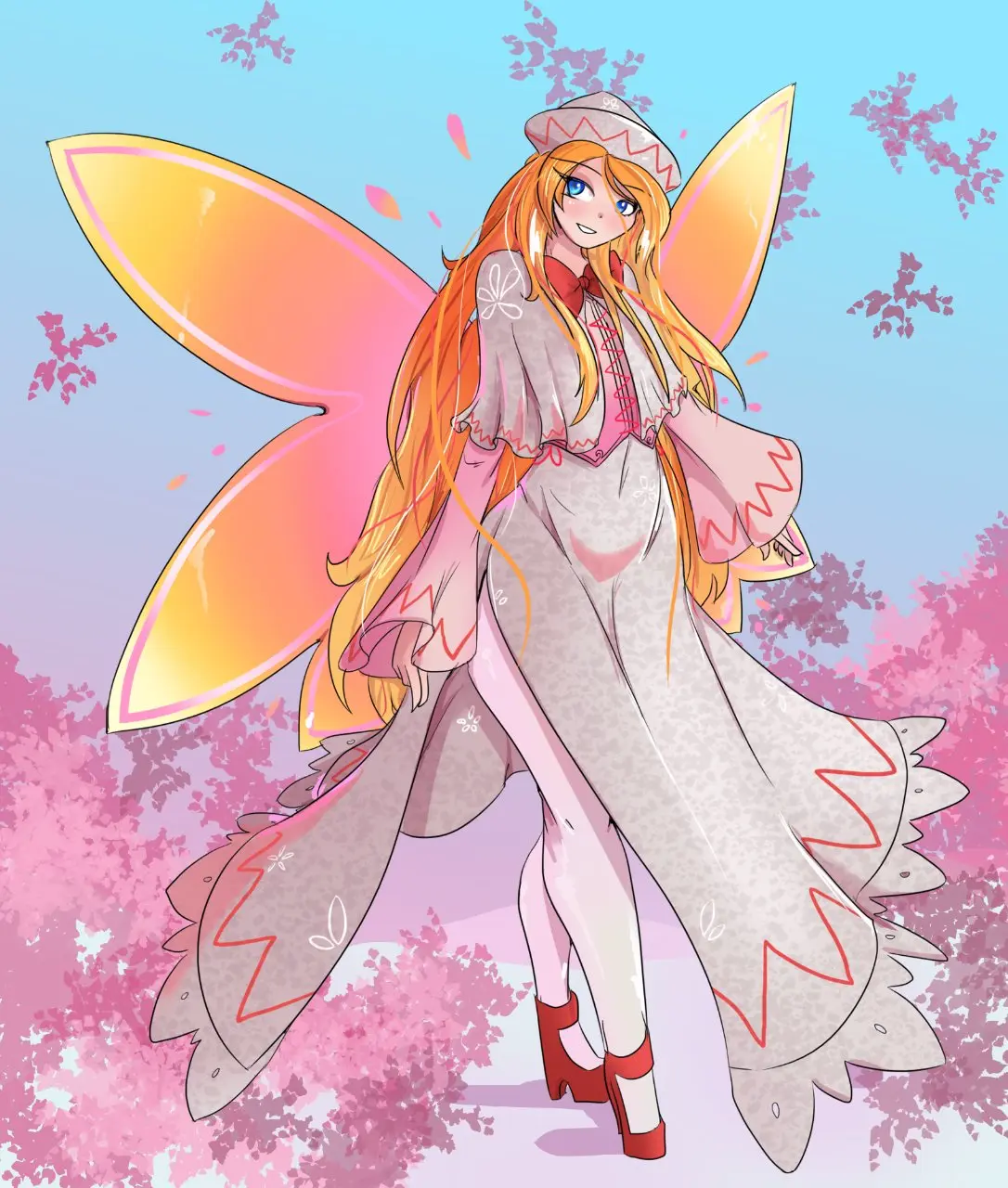 Image touhou,hat,tagme,aged_up,fairy,fairy_wings,greenm,lily_white