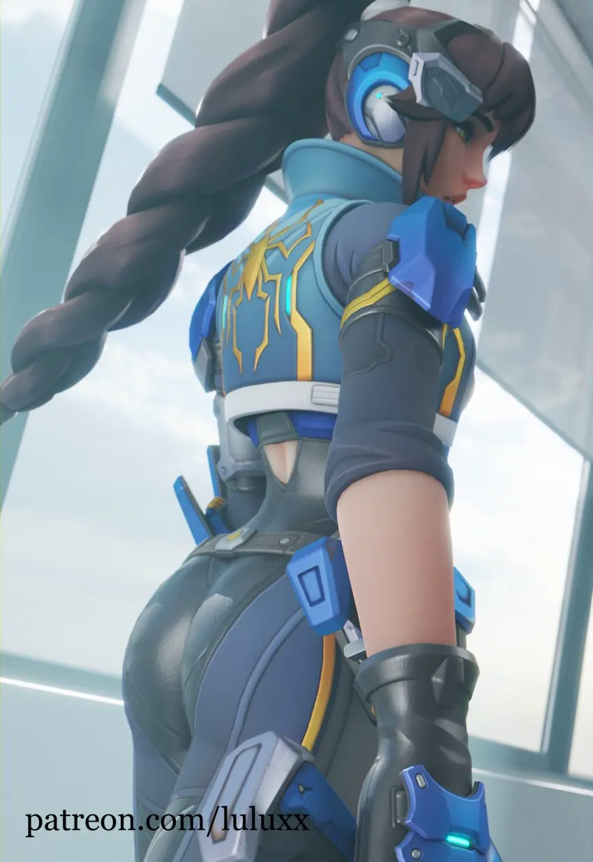 Image 1girls,female,female_only,long_hair,shirt,solo,bangs,gloves,yellow_eyes,ass,female_focus,thick_thighs,headgear,parted_lips,brown_hair,braid,3d,blender,jacket,alternate_costume,belt,bodysuit,butt,overwatch,overwatch_2,armor,widowmaker,gun,alternate_hair_color,cropped_jacket,pauldron,cutout,back_cutout,firearm,strap,mirrorwatch,captain_lacroix,lulux