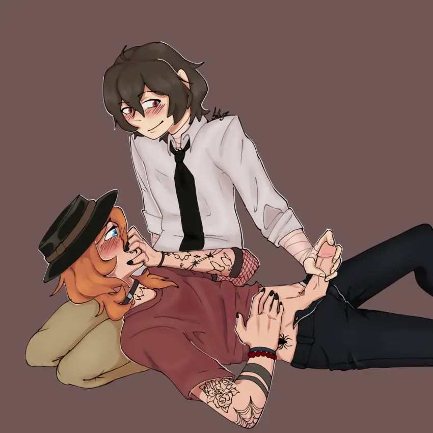 Image male,yaoi,tagme,gay,bungo_stray_dogs,bungou_stray_dogs,chuuya_nakahara,nakahara_chuuya,dazai_osamu,osamu_dazai