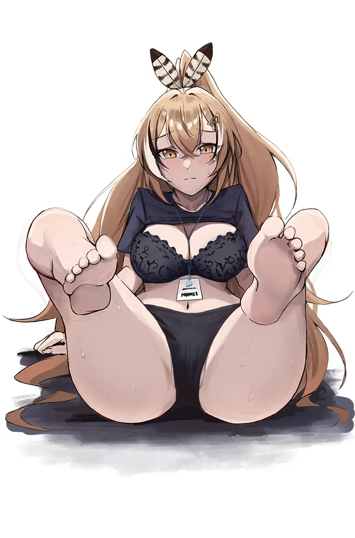 Image 1girls,blush,breasts,female,female_only,large_breasts,light-skinned_female,light_skin,solo,panties,huge_ass,thick_thighs,wide_hips,virtual_youtuber,lingerie,ass_visible_through_thighs,foot_fetish,feet_up,hololive,legs_up,soles,closed_mouth,huge_thighs,hololive_english,worried,toes_scrunch,foreshortening,hololive_english_-council-,hololive_english_-promise-,black_lingerie,id_card,lace-trimmed_bra,nanashi_mumei,vicarious_(vicillust)