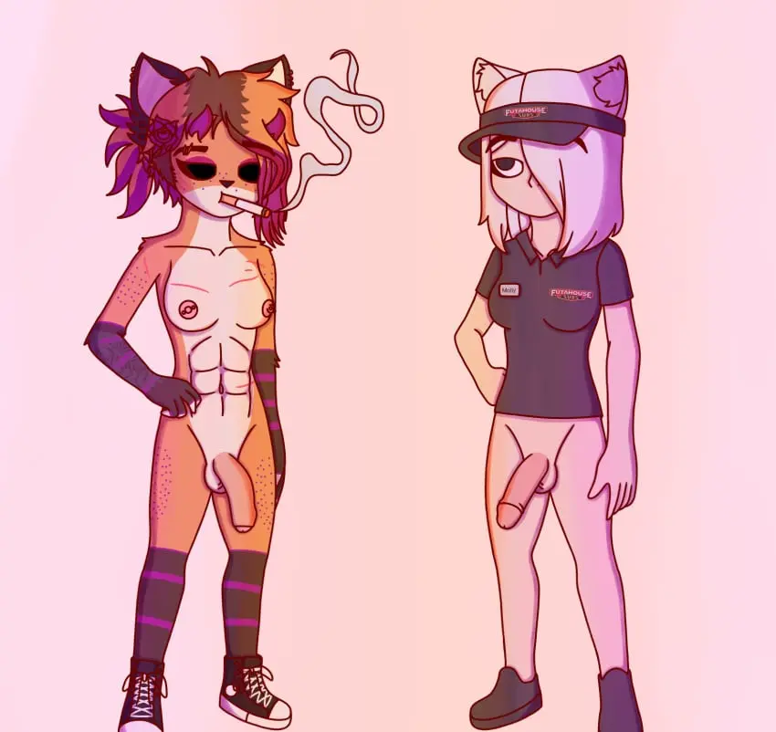 Image breasts,clothed,clothing,female,hi_res,human,nipples,shirt,simple_background,solo,nude,penis,hat,duo,headwear,flower_in_hair,accessory,digital_drawing_(artwork),digital_media_(artwork),hair_accessory,headgear,balls,hair,pink_hair,anthro,piercing,socks,flaccid,canid,canine,canis,footwear,fur,genitals,mammal,black_eyes,horn,ear_piercing,flower,foreskin,uncircumcised,legwear,biped,female/female,nipple_piercing,abs,fingers,penile,deer,fluffy,fox,plant,hybrid,topwear,armwear,pink_body,shoes,fluffy_hair,pink_fur,digitigrade,body_hair,sneakers,converse,knee_highs,cervine,circumcised,fluffy_ears,kitsoonie,kitsoonie_(character),firehouse_sub,molly_(dbagdraws)
