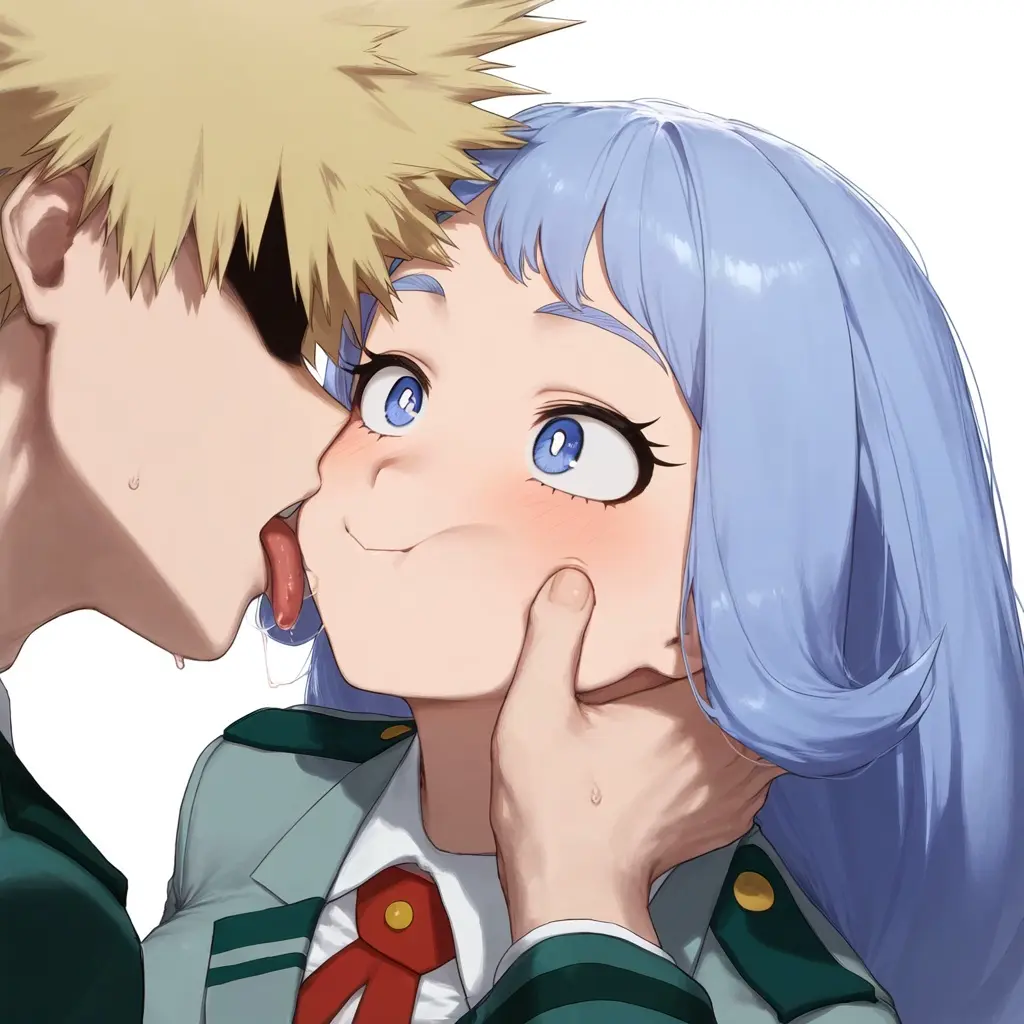 Image 1girls,blush,female,long_hair,very_long_hair,1boy,blue_eyes,blue_hair,male,tongue_out,tongue,ai_generated,saliva_string,blonde_hair,my_hero_academia,saliva,saliva_trail,nervous,blonde_hair_male,spiky_hair,blue_hair_female,puffed_cheeks,nejire_hado,katsuki_bakugou,licking_cheek,en_ryu