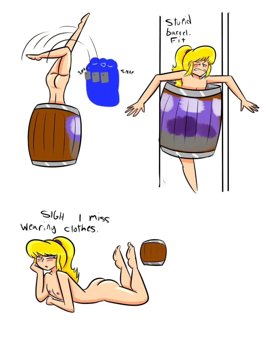 Image 1girls,breasts,female,nude,ass,embarrassed,tagme,blonde_hair,enf,barrel,matilda_(revrookington),revrookington