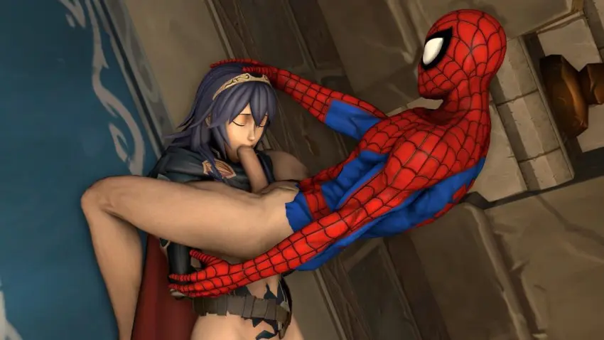 Image female,fellatio,nintendo,3d,blowjob,fire_emblem,fire_emblem_awakening,lucina_(fire_emblem),marvel,marvel_comics,spider-man,spider-man_(series)