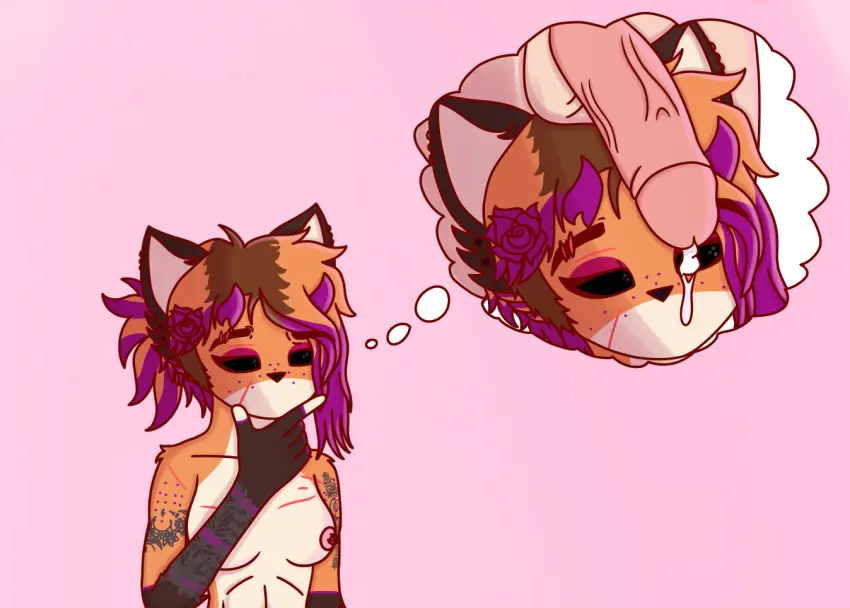 Image breasts,clothing,female,nipples,solo,cum,nude,penis,humanoid_penis,flower_in_hair,accessory,digital_drawing_(artwork),digital_media_(artwork),hair_accessory,tattoo,hair,anthro,genital_fluids,bodily_fluids,canid,canine,canis,fur,genitals,mammal,black_eyes,horn,arm_tattoo,flower,leaking_cum,biped,humanoid_genitalia,deer,fluffy,fox,plant,hybrid,armwear,thought_bubble,digitigrade,body_hair,thinking,cervine,fluffy_ears,kitsoonie,kitsoonie_(character)