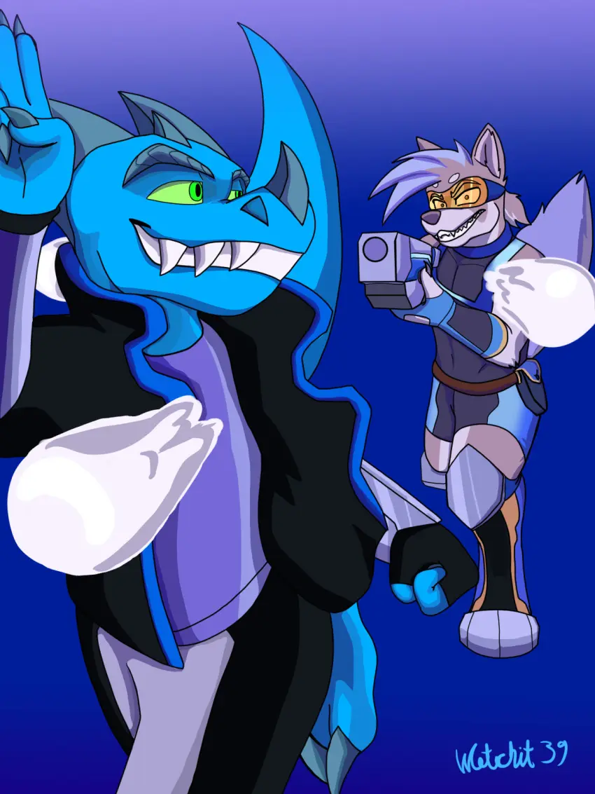 Image clothed,clothing,female,hi_res,smile,cum,gloves,male,tail,duo,intersex,male/male,digital_media_(artwork),teeth,eyewear,hair,anthro,green_eyes,glowing_eyes,genital_fluids,bodily_fluids,canid,canine,canis,footwear,fur,mammal,wolf,claws,horn,jacket,reptile,scales,scalie,cuntboy,fingers,weapon,running,boots,topwear,goggles,handwear,glowing,ranged_weapon,dinosaur,gun,lizard,dromaeosaurid,theropod,wristband,facial_horn,chasing,velociraptor,rank_(watchit),watchit,nose_horn,baxter_(kabscorner),goggles_on_face