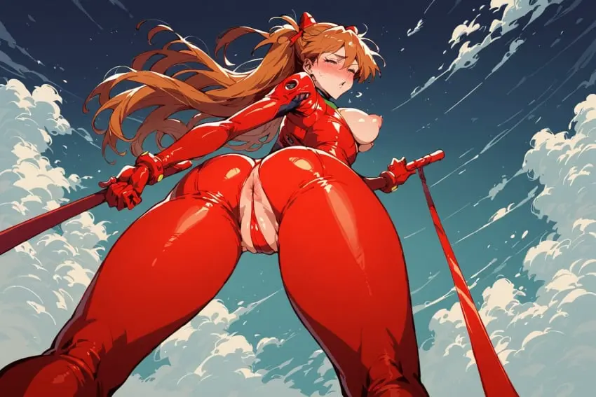Image big_breasts,breasts,female,pussy,ai_generated,round_ass,anus,bodysuit,asuka_langley_sohryu,neon_genesis_evangelion,teardrop_breasts