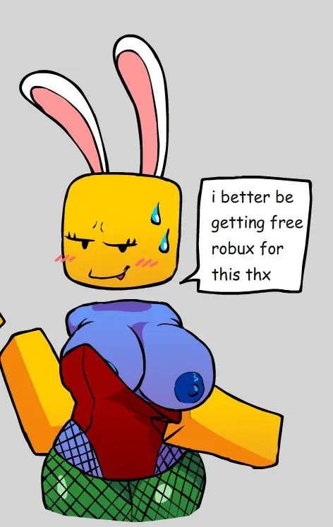 Image 1girls,blush,breasts,breasts_out,female,nipples,solo,sweat,areolae,tagme,bunny_ears,bunny_girl,bunnysuit,fishnets,one_breast_out,roblox,robloxian,blocky_body,noob,loudnormal4