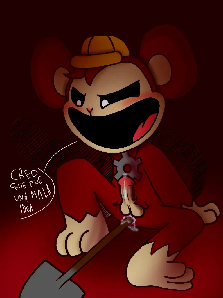 Image solo,sex,anthro,tagme,furry_only,anthro_only,no_humans,anthro_on_anthro,critters_(poppy_playtime),poppy_playtime,poppy_playtime_(chapter_3),smiling_critters,amylabi,armony_critters,poppy_game,worker_monkey