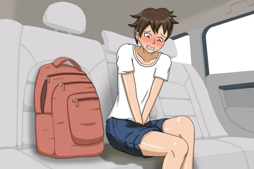 Image male,femboy,skinny,young,peeing,no_visible_genitalia,urine,desperation,papergami