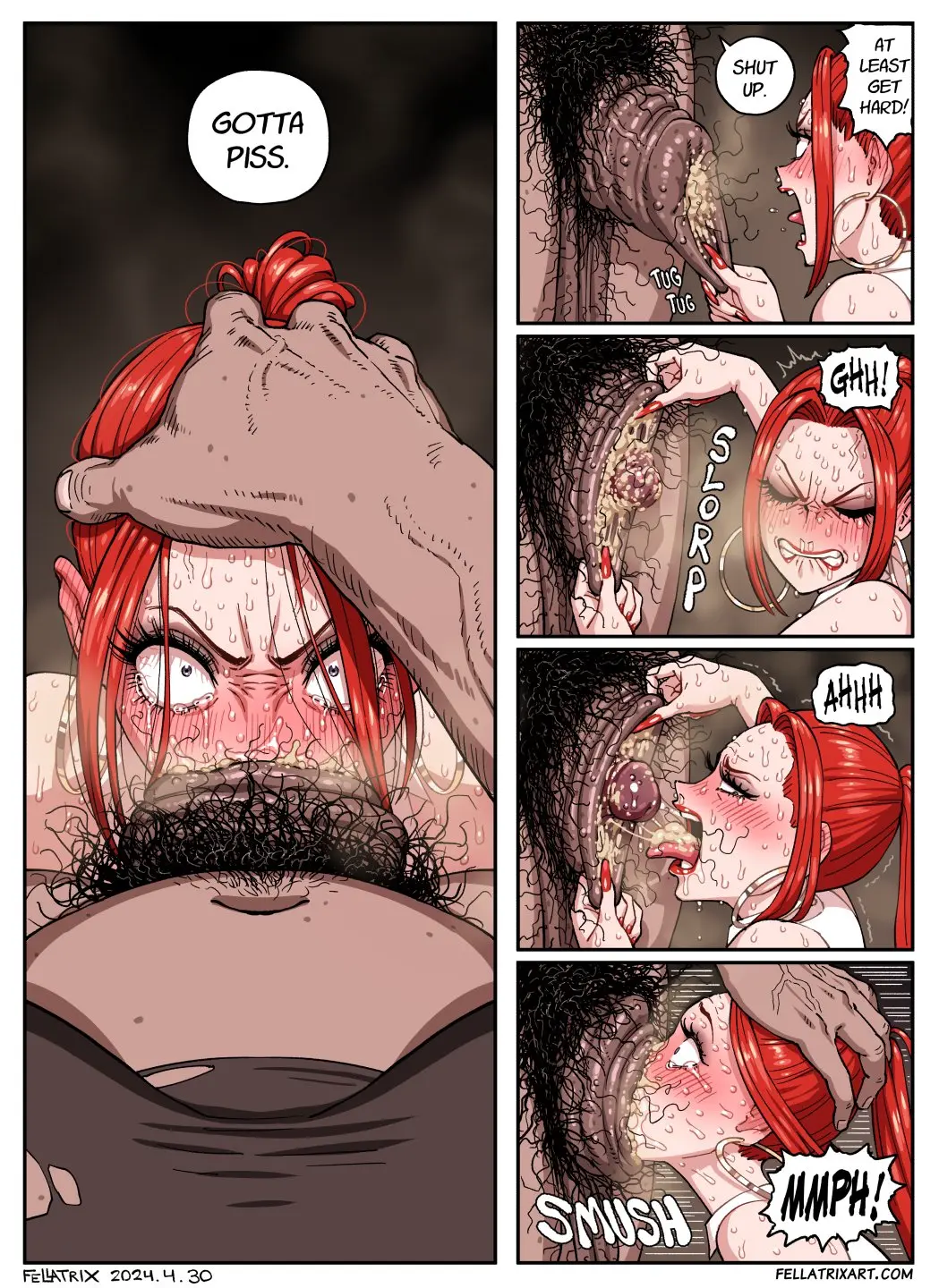 Image 1girls, female, long_hair, oral, penis, red_hair, earrings, uncensored, 1futa, fellatio, futa_on_female, futanari, hoop_earrings, intersex, biting_lip, text, crying, original, original_character, stray_pubic_hair, pubic_hair, pov, red_lipstick, disgusted, tearing_up, foreskin, uncircumcised, forced, angry, angry_expression, angry_face, crying_with_eyes_open, rape, futadom, uncut, dark-skinned_futa, tears, femsub, long_fingernails, peeing, :>=, red_nails, drinking_urine, sexual_harassment, scowl, urine, implied_futa, urination, smegma, peeing_in_mouth, urine_in_mouth, boss, pissing_in_mouth, futa_pov, hoop_earrings_oversized, piss_drinking, boss_and_subordinate, grimace, excessive_smegma, harassment, workplace, grimacing, fellatrix, angry_fellatio, oral_cock_cleaning, employee, crying_with_eyes_closed, boss_and_employee, drinking_pee, francesca_(fellatrix), vanessa_(fellatrix), workplace_harassment, imminent_watersports, thick_foreskin