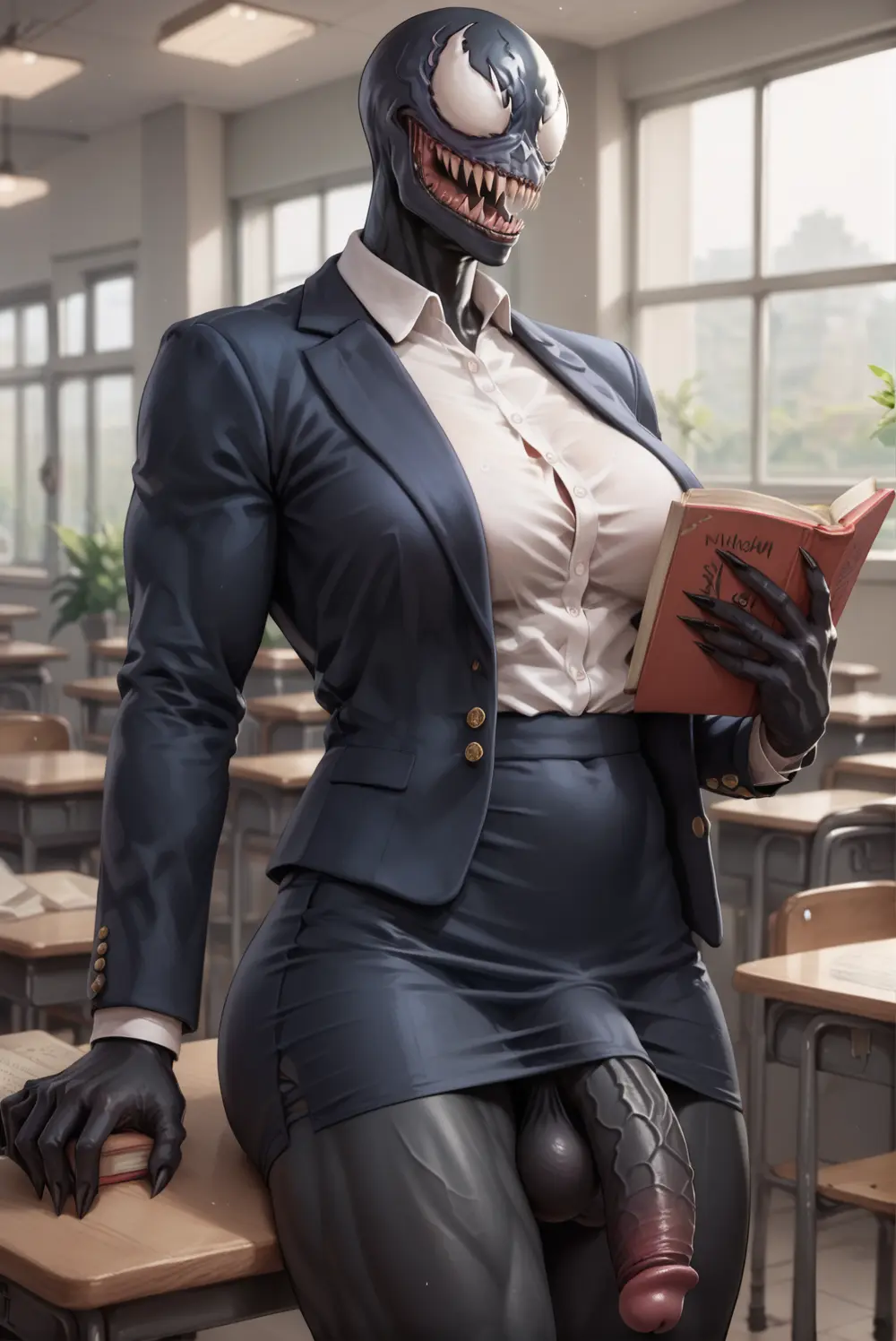 Image futanari,intersex,ai_generated,stable_diffusion,marvel,marvel_comics,spider-man_(series),santarvengar,nightmare_waifu,she-venom