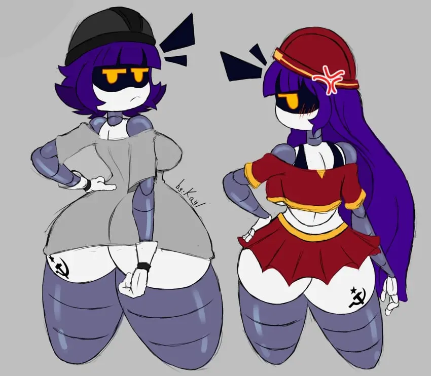 Image big_breasts,breasts,clothed,female,female_only,no_bra,big_ass,huge_ass,underboob,ass_focus,nipples_visible_through_clothing,mother_and_daughter,backboob,robot,robot_girl,casual,casual_nudity,no_underwear,underass,kayl,murder_drones,glitch_productions,doll_(murder_drones),yeva_(murder_drones),soviet_union