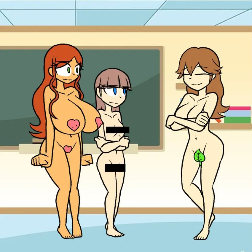 Image breasts,female,nude,tagme,censored,bar_censor,pasties,3girls,leaf,joana_jimenez,nairod103098,clara_garcia,monica_(monica_and_veronica),monica_and_veronica,fig_leaf,leaf_on_crotch