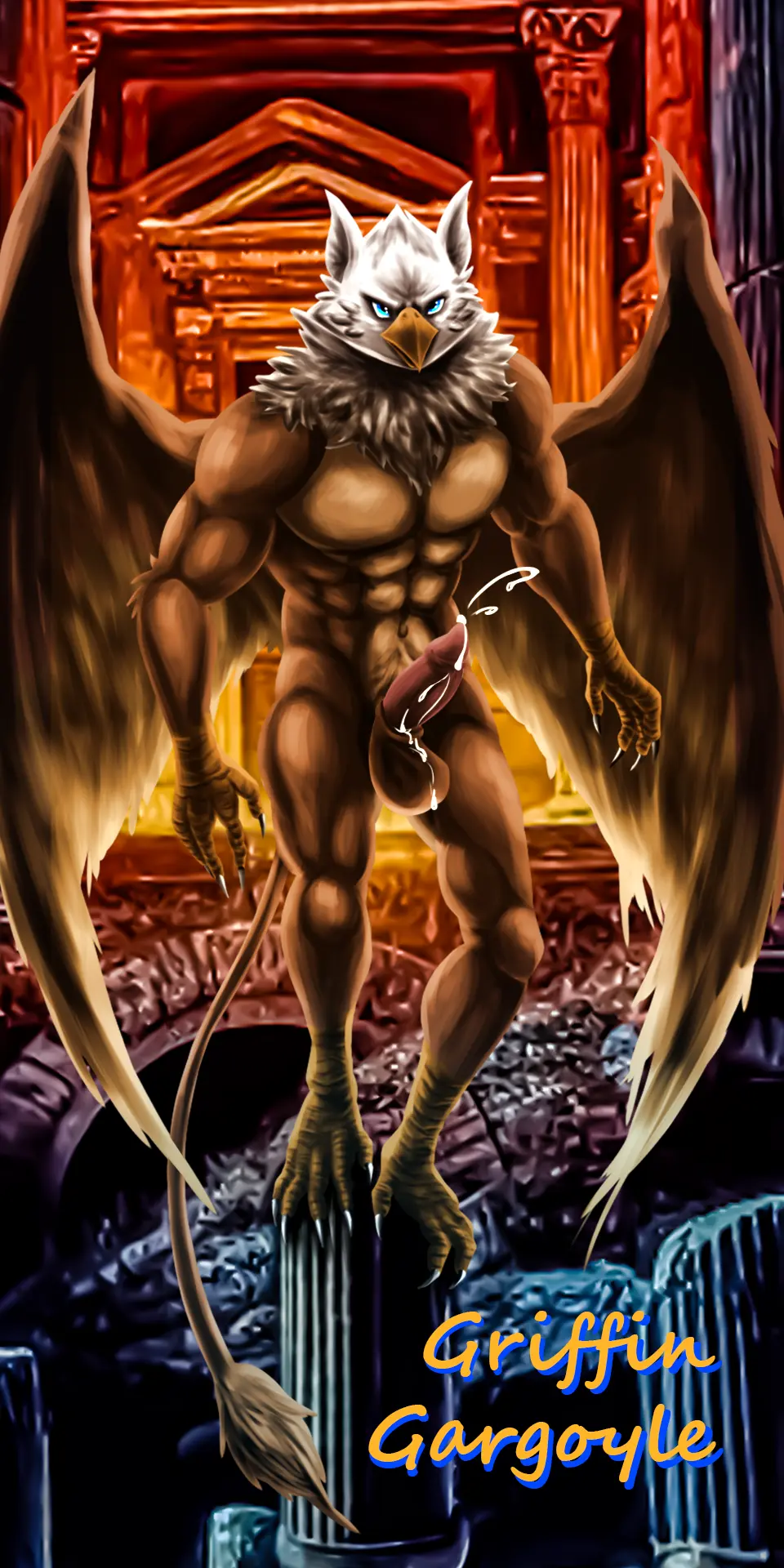 Image hi_res,nipples,open_mouth,simple_background,solo,blue_eyes,male,penis,tail,tongue,big_penis,erection,humanoid,muscular,muscular_male,male_only,balls,huge_cock,feathered_wings,feathers,wings,anthro,tan_body,veiny_penis,mythology,animal_humanoid,red_penis,half-closed_eyes,closed_eyes,big_balls,genital_fluids,bodily_fluids,fur,genitals,precum,biceps,claws,muscular_anthro,paws,toe_claws,narrowed_eyes,huge_balls,biped,crouching,white_body,avian,avian_humanoid,beak,fingers,brown_fur,vein,animal_genitalia,animal_penis,knot,mythological_creature,tan_fur,brown_body,white_balls,white_fur,hyper,hyper_genitalia,white_feathers,digitigrade,leaking_precum,open_beak,finger_claws,white_claws,brown_feathers,gryphon,mythological_avian,yellow_beak,tan_feathers,lycanimation,gryphon_humanoid