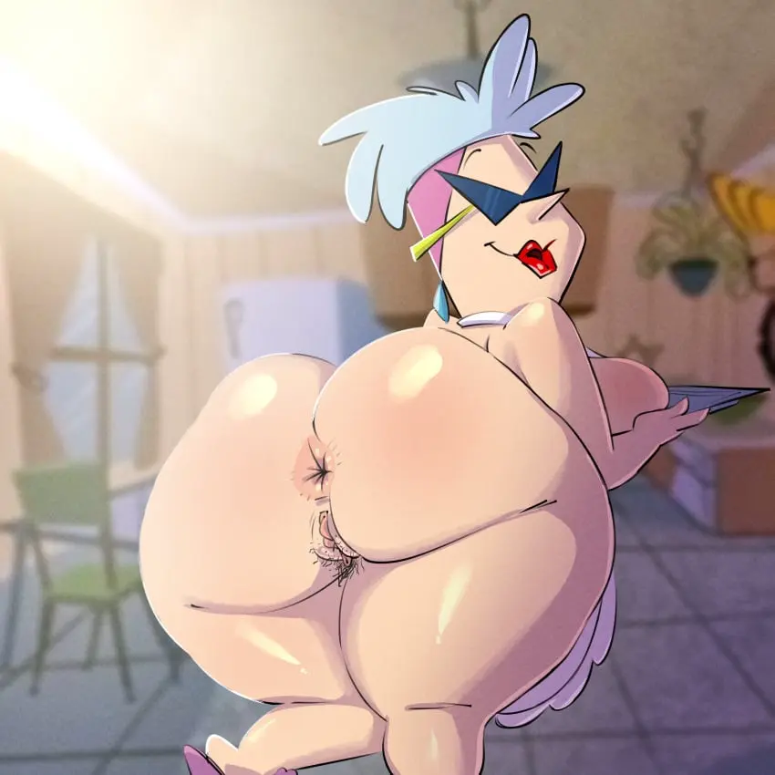 Image 1girls,female,light-skinned_female,light_skin,looking_at_viewer,pussy,ass,big_ass,big_butt,huge_ass,huge_butt,looking_back,voluptuous,milf,wide_hips,glasses,anus,voluptuous_female,alternate_version_available,mature_female,rear_view,mother,apron,mature,cartoon_network,warner_brothers,johnny_bravo_(series),naked_apron,warner_bros,pokachu_(artist),bunny_bravo