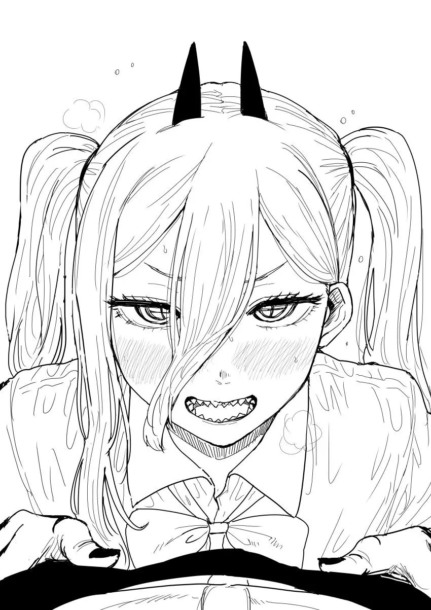Image 1girls,blush,bow,female,highres,light-skinned_female,long_hair,open_mouth,1boy,absurdres,male,oral,straight,symbol-shaped_pupils,tongue_out,yellow_eyes,tongue,seductive_eyes,seductive_look,seductive_smile,kneeling,horns,fringe,blonde_hair,schoolgirl,nail_polish,demon,pale-skinned_female,petite,slim,teenager,school_uniform,pov,cute,hair_between_eyes,demon_girl,twintails,sharp_teeth,monochrome,eye_contact,young,sketch,school,alternate_hairstyle,tie,classroom,chainsaw_man,power_(chainsaw_man),bowtie,naughty_face,red_horns,mappa,imminent_oral,imminent_deepthroat,imminent_fellatio,seductive_mouth,cross-shaped_pupils,official_alternate_hairstyle,kaiman_garupan,hair_behind_ear