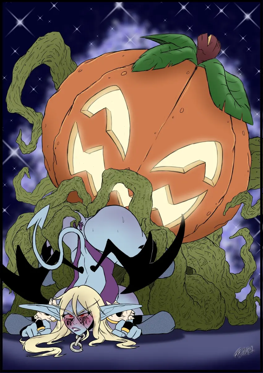 Image 1girls,big_breasts,breasts,female,nude,big_ass,anal,anal_sex,warcraft,world_of_warcraft,tentacle,tentacle_sex,halloween,blizzard_entertainment,blue_skin,undead,vines,jack-o'-lantern,forsaken,sylvanas_windrunner,undead_(warcraft),triple_anal,agitowolf_(artist)