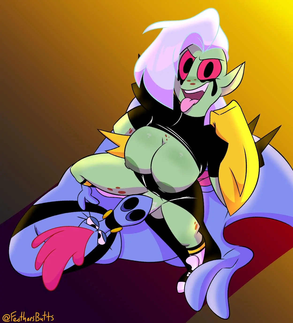 Image breasts,female,hi_res,white_hair,oral,penis,tail,disney,duo,futanari,humanoid,intersex,hair,anthro,penetration,genitals,oral_penetration,alien,intersex/female,lord_dominator,wander_over_yonder,feathers-butts,sylvia_(wander_over_yonder)