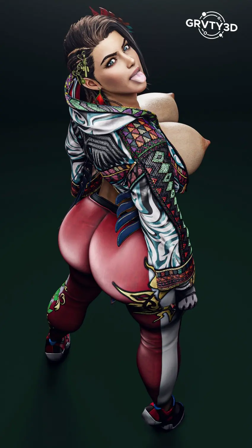 Image big_breasts,breasts,breasts_out,female,hair_ornament,smile,blue_eyes,tongue_out,ass,big_ass,earrings,huge_ass,thick_thighs,dark_skin,wide_hips,smiling,watermark,tan_skin,huge_breasts,voluptuous_female,brown_hair,dark-skinned_female,3d,fit,fit_female,tight_clothing,stomach,partially_clothed,video_games,abs,latina,erect_nipples,tomboy,bandai_namco,brunette_hair,video_game,video_game_character,video_game_franchise,azucena_milagros_ortiz_castillo,namco,peruvian_female,tekken,tekken_8,fighting_game,sneakers,tights,tight_pants,taunting,grvty3d,feather_in_hair,pixie_cut,namco_bandai