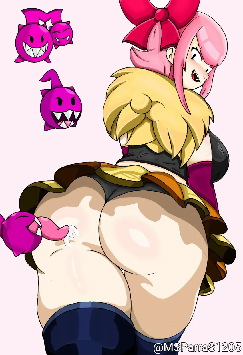 Image 1girls,big_breasts,breasts,female,licking,ass,big_ass,pink_hair,tagme,skirt,ass_focus,brawl_stars,upskirt,supercell,melodie_(brawl_stars),melodie_note_(brawl_stars),msparras1205