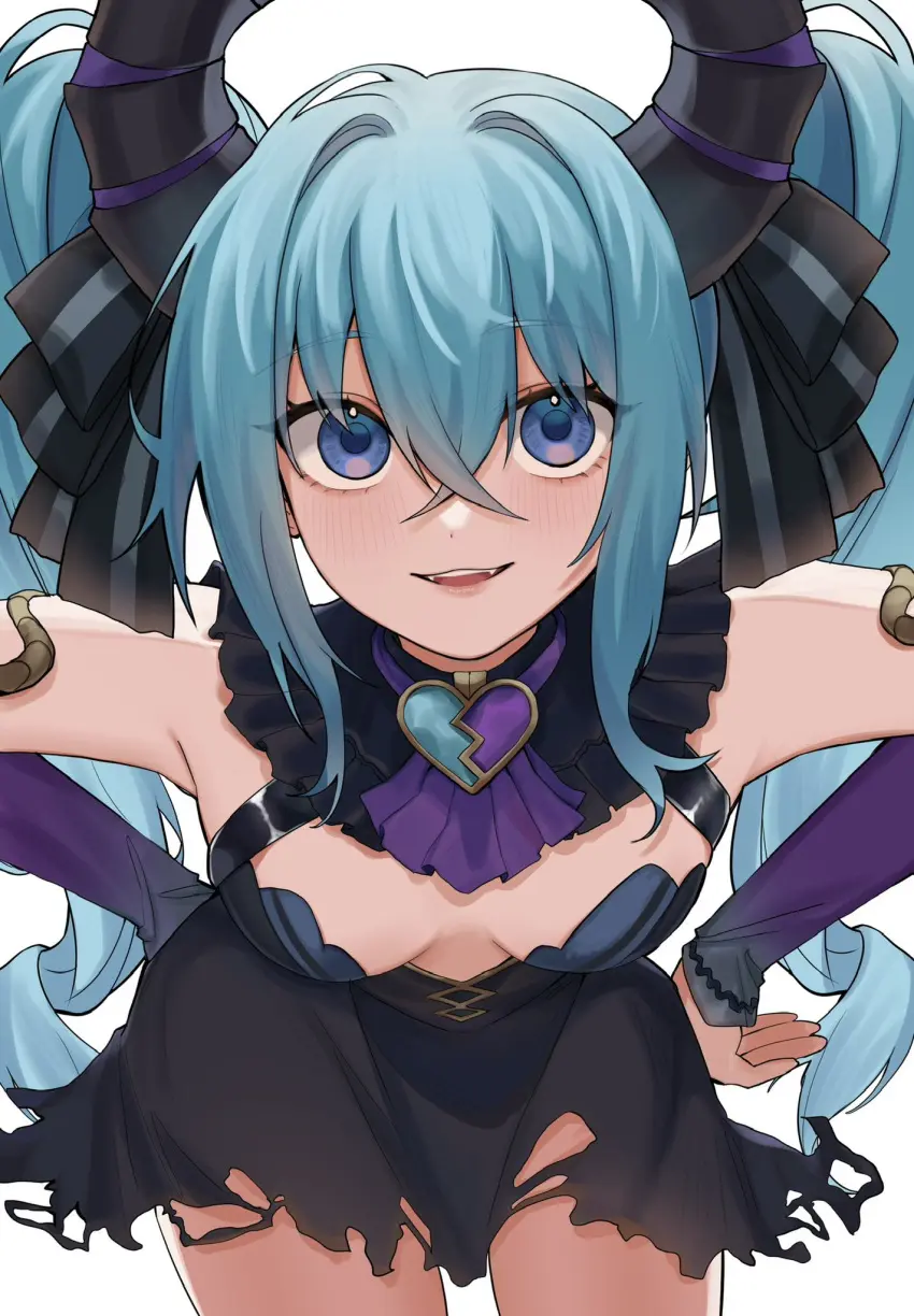 Image breasts,female,small_breasts,tagme,bent_over,hatsune_miku,vocaloid,hatsune_miku_(little_devil),mugripley