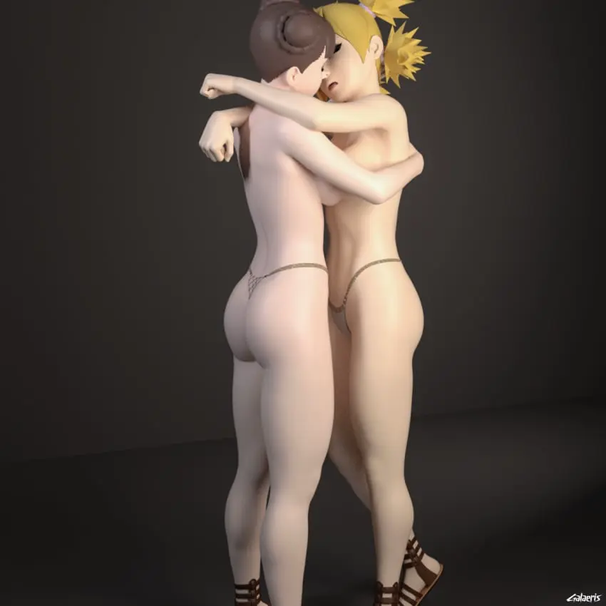 Image breasts, female, female_only, hi_res, highres, light-skinned_female, light_skin, 2girls, tongue_out, panties, tongue, underwear, ass, female_focus, small_breasts, milf, feet, blonde_hair, medium_breasts, tied_hair, pale-skinned_female, petite, hair_ribbon, pale_skin, brown_hair, closed_eyes, alternate_version_available, mature_female, 3d, topless, twintails, shounen_jump, yuri, ribbon, alternate_breast_size, 3d_(artwork), high_resolution, thong, mature, naruto, naruto_(series), kissing, naked_footwear, boruto:_naruto_next_generations, topless_female, toes, g-string, sandals, almost_naked, french_kiss, ribbons, embrace, hair_buns, shueisha, spiky_hair, french_kissing, weekly_shonen_jump, gold_panties, temari, tenten, embracing, naked_sandals, galaeris, gold_thong, gold_underwear