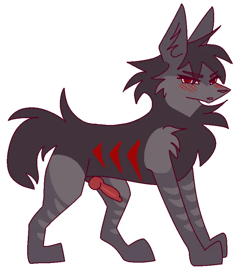Image blush,looking_at_viewer,open_mouth,male,penis,male_only,eyebrows,red_penis,canid,canine,canis,fur,genitals,grey_body,grey_fur,mammal,wolf,black_body,blush_lines,animal_genitalia,animal_penis,canine_genitalia,canine_penis,markings,feral,feral_only,red_body,black_fur,stripes,rhapsody_tenrai,triangle_nose,no_balls,red_fur,prick_ears,striped_markings,red_markings,rhapsody_tenrai_(character)