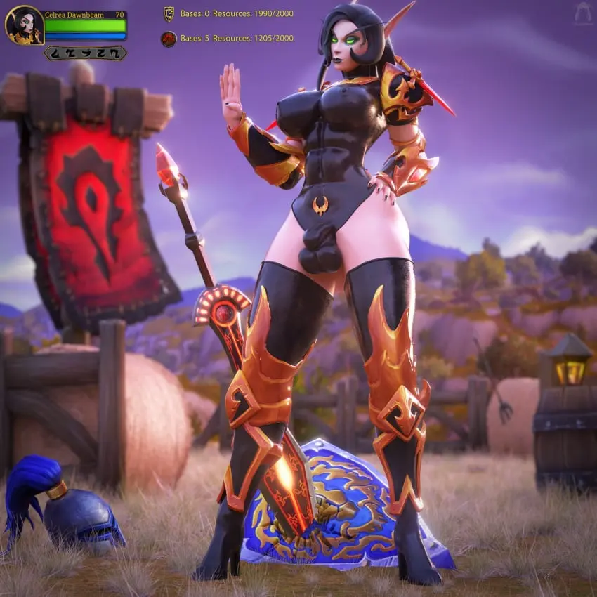 Image solo,black_hair,1futa,futanari,intersex,green_eyes,elf,futa_only,warcraft,world_of_warcraft,3d,bulge,high_heels,elf_ears,lipstick,nipple_bulge,nails,blizzard_entertainment,blood_elf,armor,sword,helmet,high_heel_boots,elf_futa,shield,flag,alliance_symbol,horde_banner,horde_symbol,blood_elf_futa,big_sword,underwear_bulge,derpynaut,alliance_helmet,alliance_shield,blood_elf_paladin,pvp