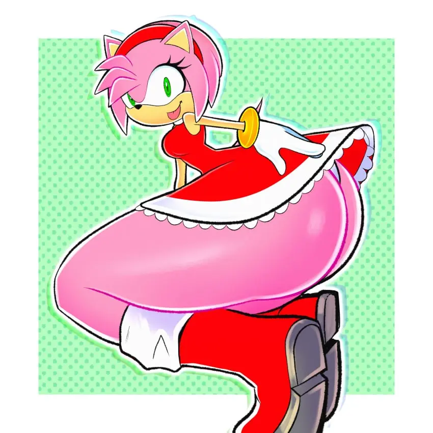 Image female,panties,ass,huge_ass,amy_rose,sonic_(series),sonic_the_hedgehog_(series),upskirt,beeronica