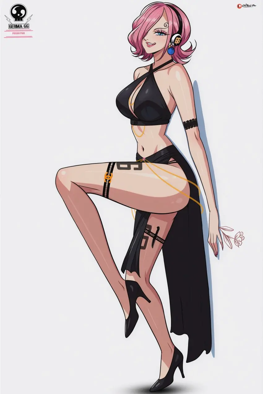Image 1girls,big_breasts,blush,breasts,clothed,clothing,female,female_only,hi_res,highres,large_breasts,light-skinned_female,light_skin,looking_at_viewer,solo,blue_eyes,short_hair,tongue_out,tongue,seductive,one_piece,ai_generated,bare_shoulders,cleavage,tattoo,pink_hair,legs,lips,shounen_jump,high_heels,leg_tattoo,licking_lips,lipstick,leg_up,naughty_face,yomorio_lingerie,bare_legs,pink_lips,bare_arms,pink_lipstick,pelvic_curtain,:p,prixmal,vinsmoke_reiju