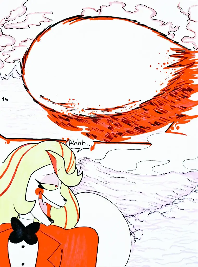 Image 1girls,female,ass,huge_ass,tagme,demon,demon_girl,comic,bent_over,public,ass_focus,teasing,front_view,hazbin_hotel,public_nudity,ass_bigger_than_head,funny,huge_fart,nutboiart8008,ass_attack,charlie_morningstar,loud_fart