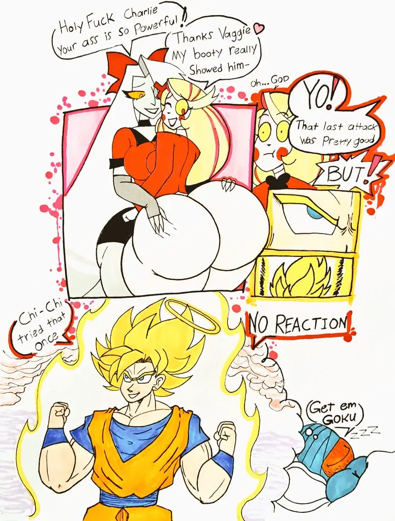 Image big_breasts,breasts,female,ass,huge_ass,tagme,demon,dragon_ball,dragon_ball_z,demon_girl,comic,public,ass_focus,teasing,hazbin_hotel,backboob,crossover,public_nudity,ass_bigger_than_head,son_goku,funny,eastern_and_western_character,❤️,nutboiart8008,charlie_morningstar,vaggie