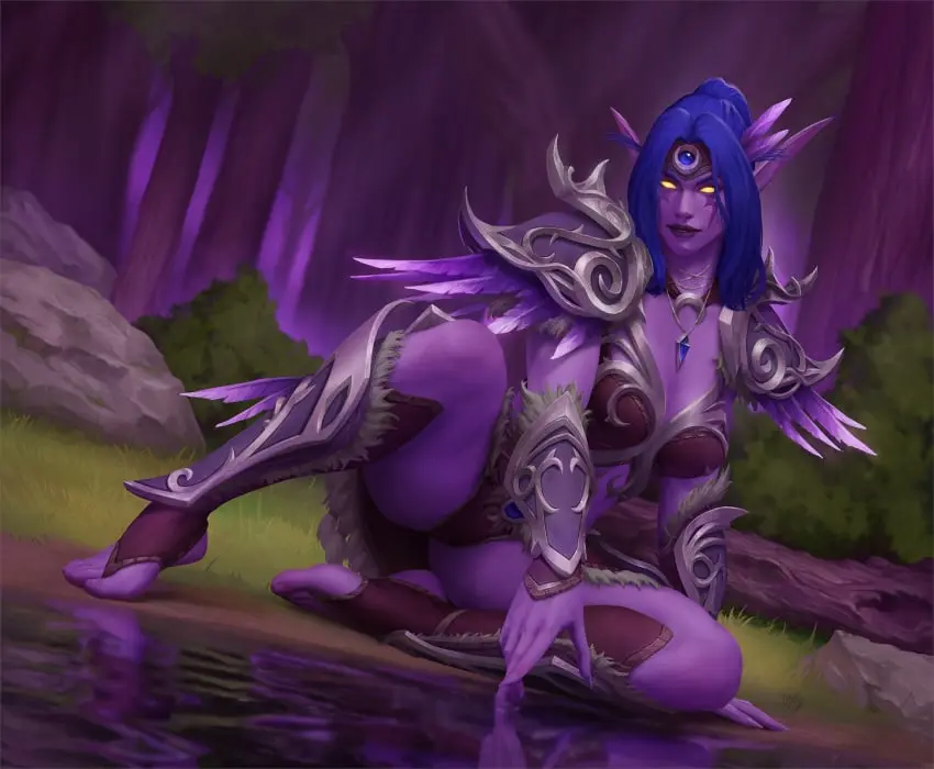Image 1girls,clothed,female,female_only,looking_at_viewer,solo,blue_hair,yellow_eyes,thick_thighs,thighs,barefoot,wide_hips,feet,hips,clothed_female,purple_skin,legs,sitting,elf,curvy,curvy_body,curvy_female,curvy_figure,curvy_hips,curvy_thighs,necklace,night_elf,pose,posing,warcraft,world_of_warcraft,wow,toes,krestotheartist